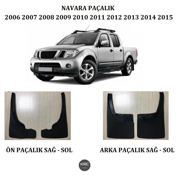 NİSSAN NAVARA ÖN ARKA PAÇALIK TOZLUK TAKIMI 2006 - 2014 ürün görseli 1