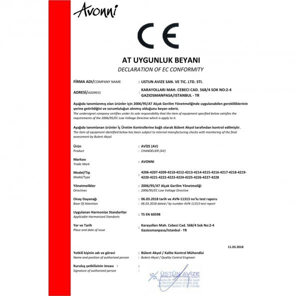 Avonni AV-60163-21BSY Siyah Boyalı Avize - Resim 2