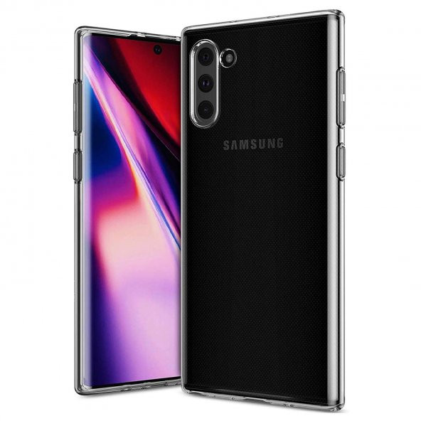 Samsung Galaxy Note 10 (N970) Kılıf FitCase Toz Koruma Tıpalı Şeffaf Arka Kapak ürün görseli 1