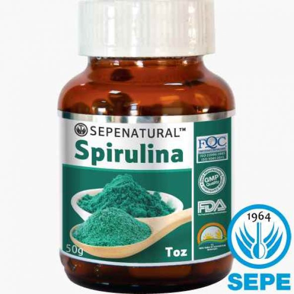 Toz Spirulina 50 gr Gıdaya Uygun Analizli Siprulina Yosun ürün görseli 1
