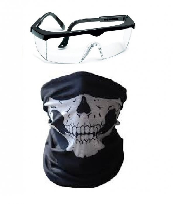 MASKE BUFF AYARLANABİLİR KORUMA BOYUNLUK + KORUYUCU AYARLANABİLİR GÖZLÜK ürün görseli 1