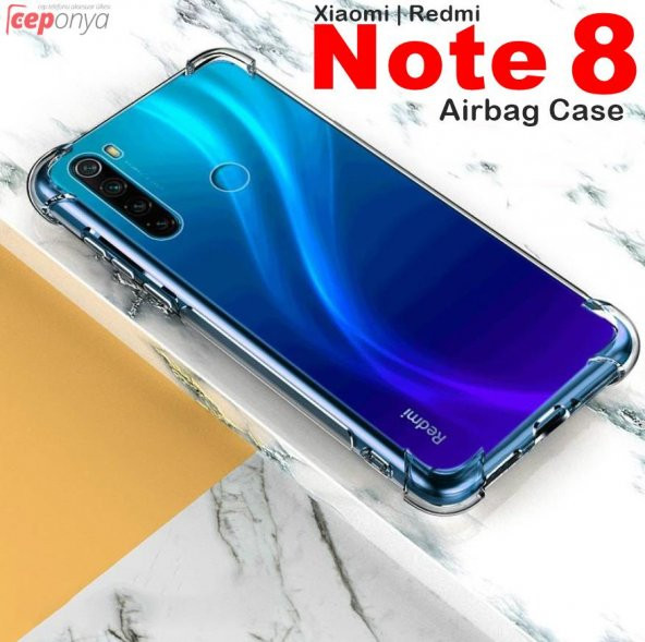 Xiaomi Redmi Note 8 Airbagli Darbe Önler Şeffaf Zırh Kılıf ürün görseli 1