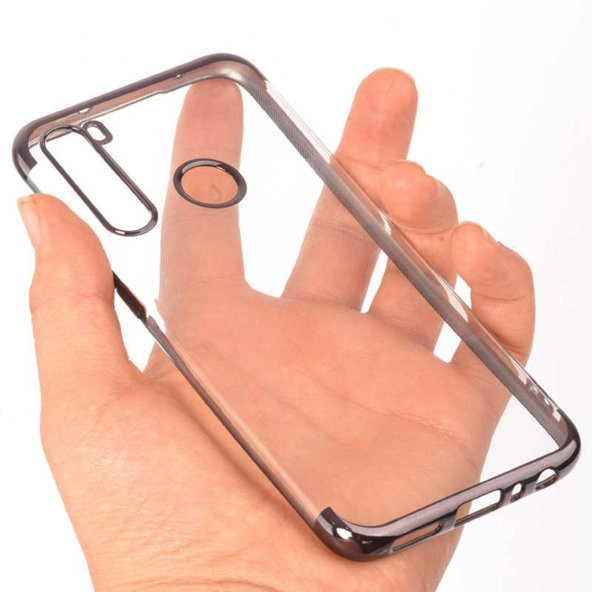 Xiaomi Redmi Note 8 Köşeleri Renkli Şeffaf Kamera Korumalı Kılıf ürün görseli 1