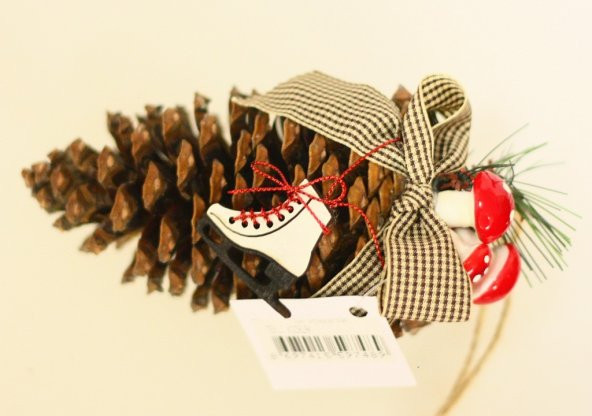 YILBAŞI KOZALAK TEKLİ DEKOR SÜS 17 CM ürün görseli 1