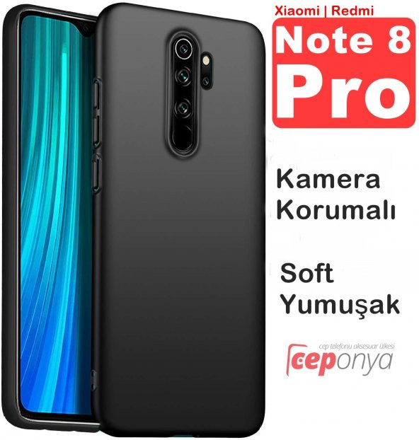 Redmi Note 8 Pro Kamera Korumalı Kaliteli Soft Silikon Kılıf ürün görseli 1