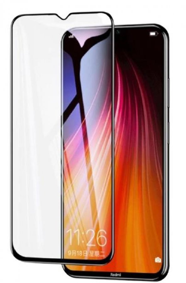 Xiaomi Redmi Note 8 Kenarı Kırılmaya Dayanıklı Cam Ekran Koruyucu ürün görseli 1