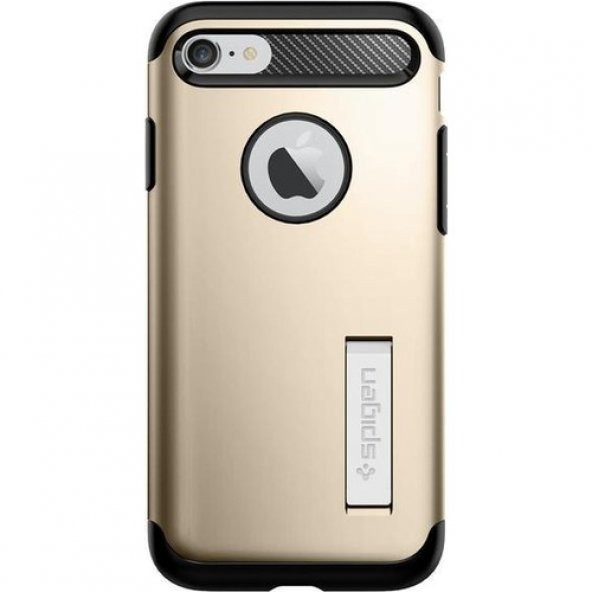 Spigen Apple iPhone 8 - iPhone 7 Kılıf Slim Armor Champagne Gold - Resim 4