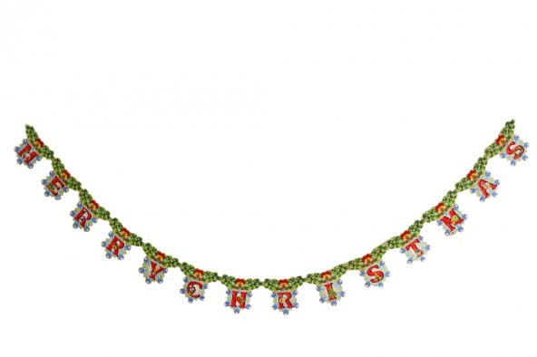 YILBAŞI BANNER MERRY CHRISTMAS SİMLİ 3M ürün görseli 1