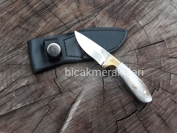 MİNİ AV BIÇAĞI-11,5CM-2,5MM-EL İŞÇİLİĞİ GEYİK BOYNUZU ürün görseli 1