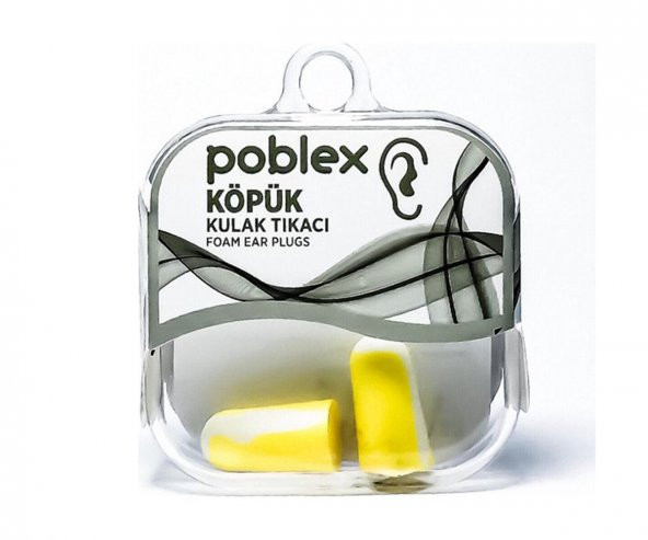 Poblex İpli Köpük Kulak Tıkacı - Kulak Koruyucu Tıpası ürün görseli 1