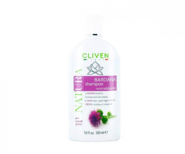 Cliven Natura Bardana Shampoo Doğal Yağlı Saçlar İçin Şampuan 300 ml ürün görseli 1