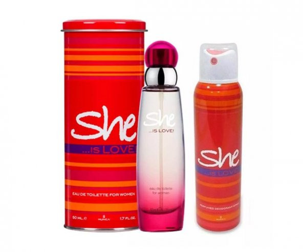 She Is Love Edt 50Ml Kadın Parfümü + 150Ml Kofre ürün görseli 1