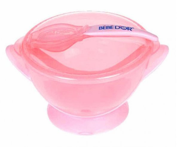 Bebedor Vakumlu Tabak Ve Kaşık - Pembe ürün görseli 1