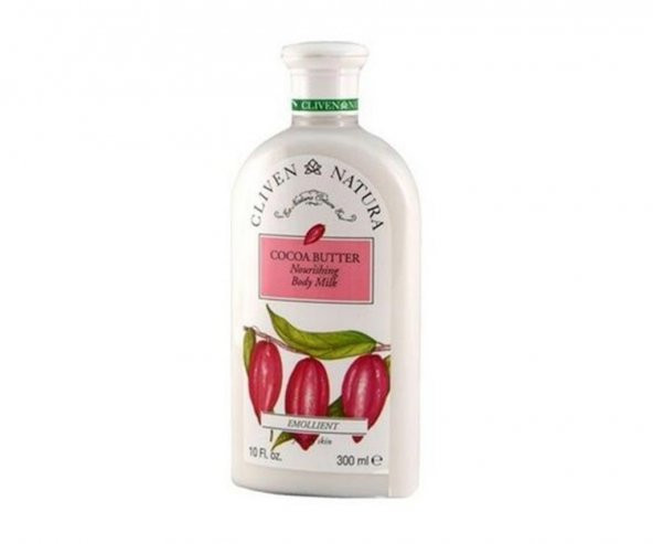 Cliven Natura Cocoa Butter Nourishing Body Milk Vücut Sütü 300 ml ürün görseli 1