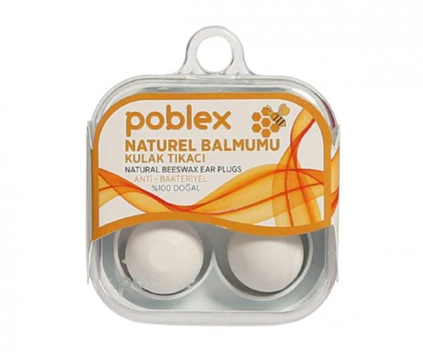 Poblex Naturel Balmumu Kulak Tıkacı - Kulak Koruyucu Tıpası 2li ürün görseli 1