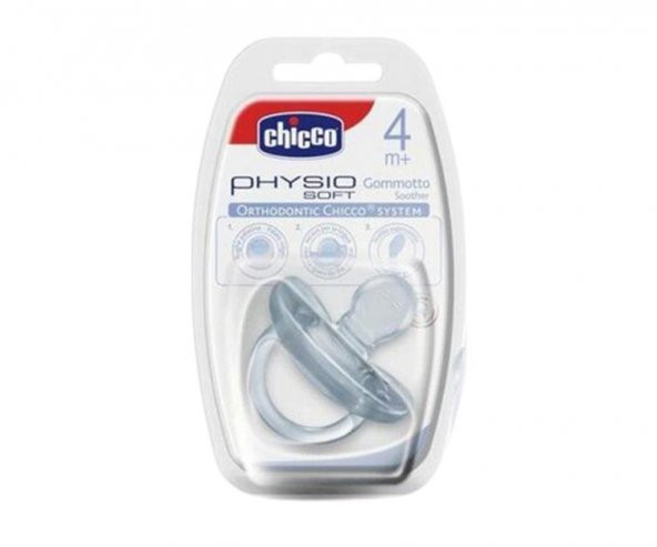 Chicco Physio Soft Silikon Emzik 4 ay+ Tekli ürün görseli 1
