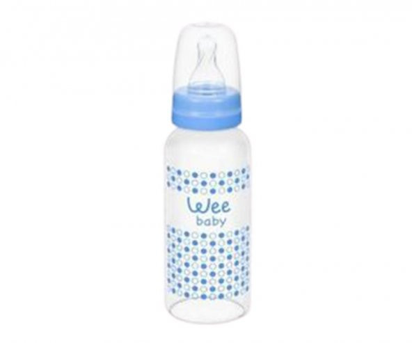Wee Baby Isıya Dayanıklı Cam Biberon 180ml / Mavi ürün görseli 1