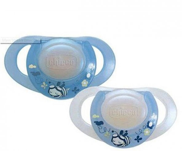Chicco Physioring Mavi Silikon 4 ay+ 2Lı ürün görseli 1