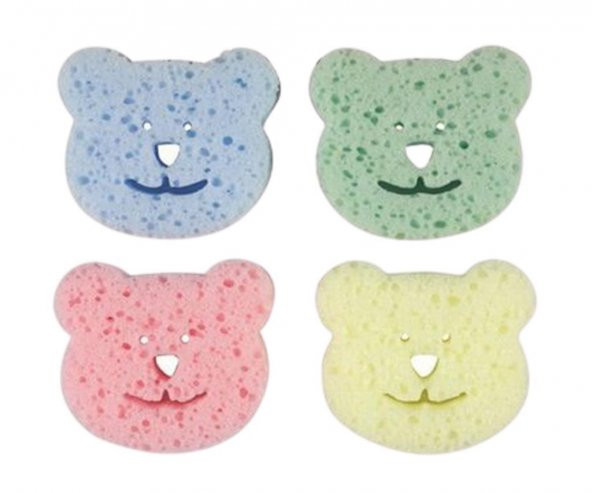 Bebedor Renkli Bebek Banyo Süngeri (4lü Paket) ürün görseli 1