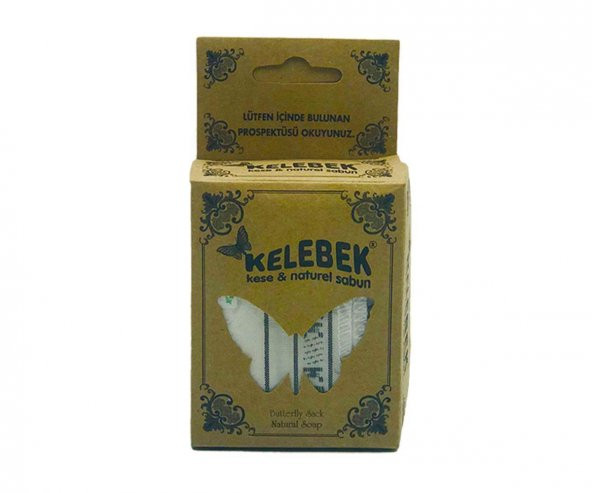 Kelebek Kese Naturel Sabun Kese Kutulu ürün görseli 1