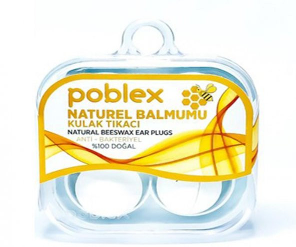 Poblex Naturel Balmumu Kulak Tıkacı - Kulak Koruyucu Tıpası 4lü ürün görseli 1