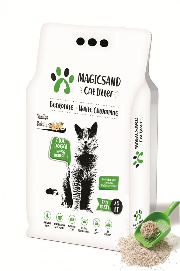 Magicsand Cat Litter Vanilya kokulu Kedi Kumu 20 lt İnce Taneli ürün görseli 1