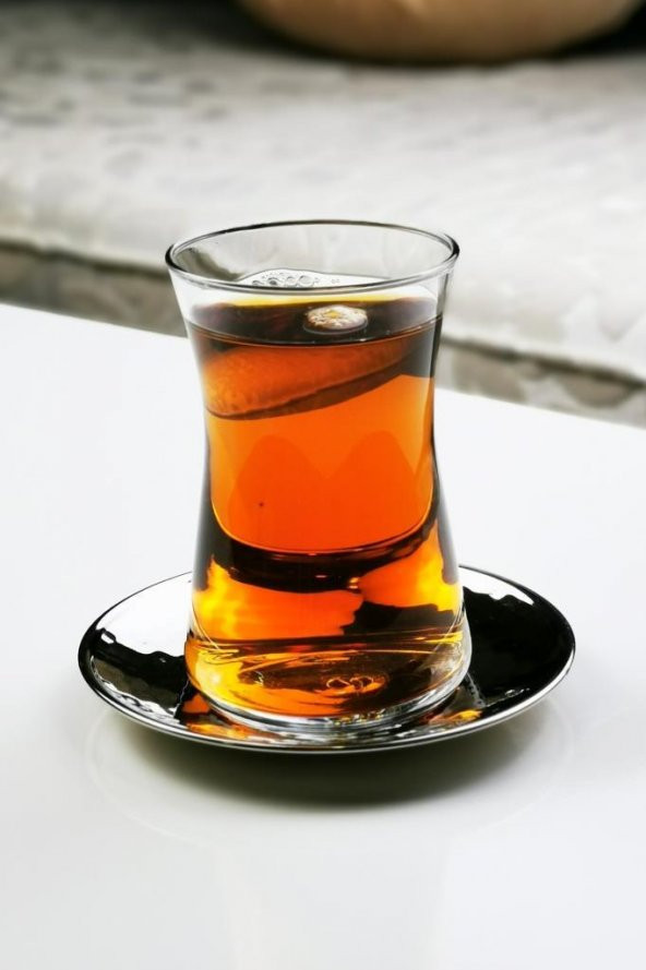 Orijinal El Dövmesi Bakır Çay Tabağı 6 Adet - Resim 2