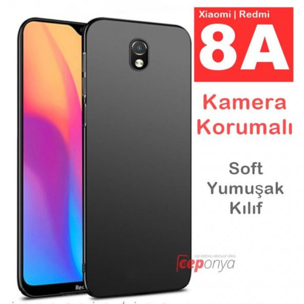 Xiaomi Redmi 8A Kamera Korumalı Kaliteli Mat Soft Silikon Kılıf ürün görseli 1
