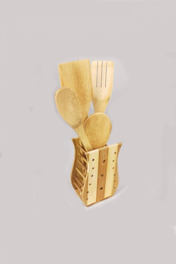 Ahşap Servis Kaşık Çatal Spatula Seti - Resim 2