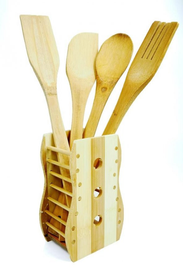 Ahşap Servis Kaşık Çatal Spatula Seti ürün görseli 1