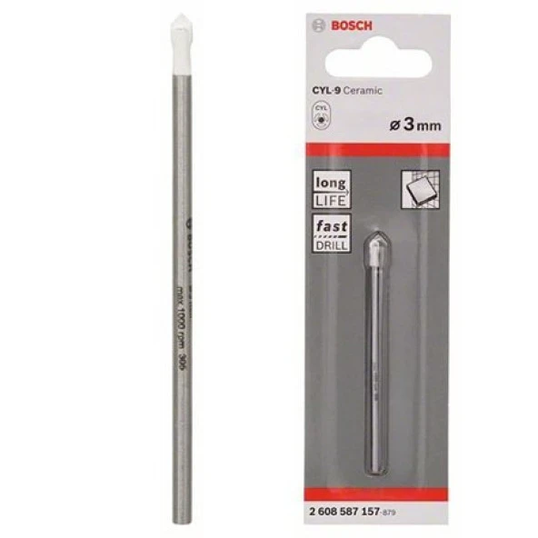 Bosch CYL-9 Seramik Matkap Ucu 3X70 mm. ürün görseli 1