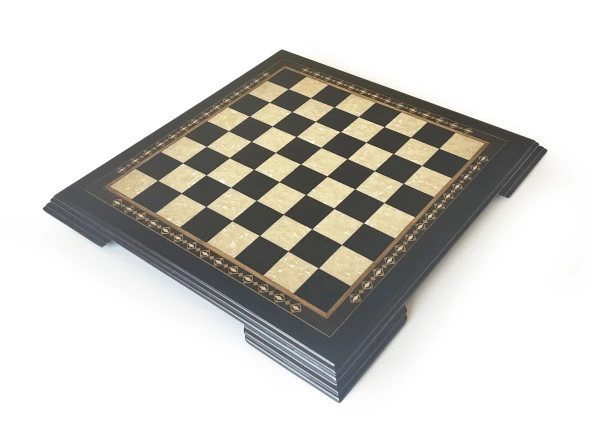 Helena Wood Art Masif Ahşap Koyu Satranç Tablası ürün görseli 1