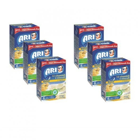 Arı Mama Gece Sütlü 7 Tahıllı Pirinç Unu 500 gr - 6'lı Paket ürün görseli 1