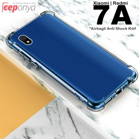 Xiaomi Redmi 7A Köşeleri Airbagli Ultra Koruma Şeffaf Zırh Kılıf ürün görseli 1