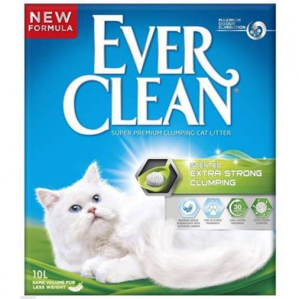 Ever Clean Extra Strong Scented Kokulu Topaklaşan Kedi Kumu 10 Lt ürün görseli 1