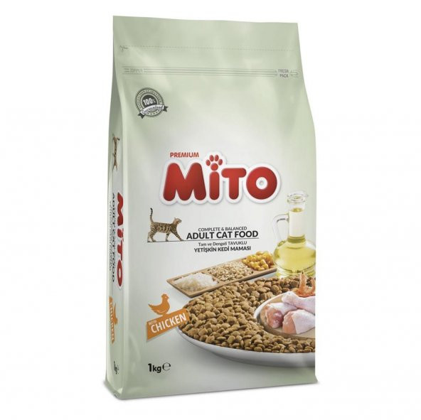 Mito Adult Cat Tavuklu Yetişkin Kedi Maması 1 Kg ürün görseli 1