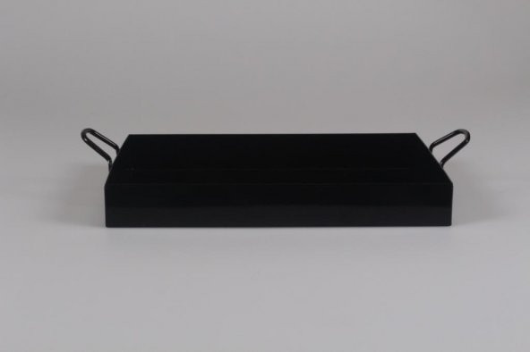Galvaniz Tepsi Kulplu Siyah Renk 21.5 Cm ürün görseli 1
