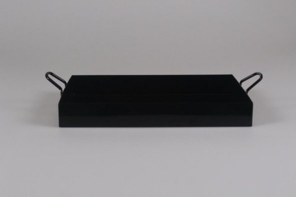 Galvaniz Tepsi Kulplu Siyah Renk 21.5 Cm - Resim 3