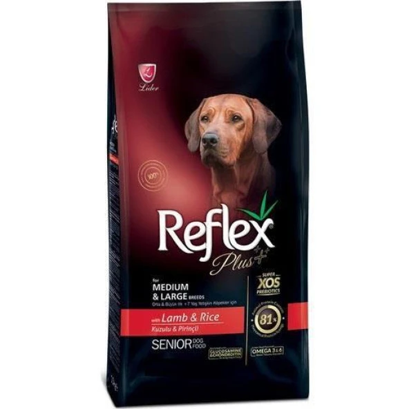 Reflex Plus Kuzulu Orta Büyük Irk Yaşlı Köpek Maması 3 Kg ürün görseli 1