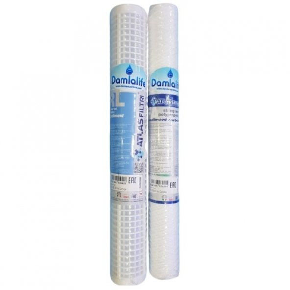 Damlalife Atlas 20Inç 2Li Yıkanabilir Ve 5 Micron Iplik Tortu Filtresi ürün görseli 1