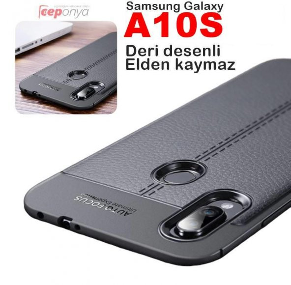 Galaxy A10S Kamera Korumalı Deri Görünümlü Kalite Silikon Kılıf ürün görseli 1