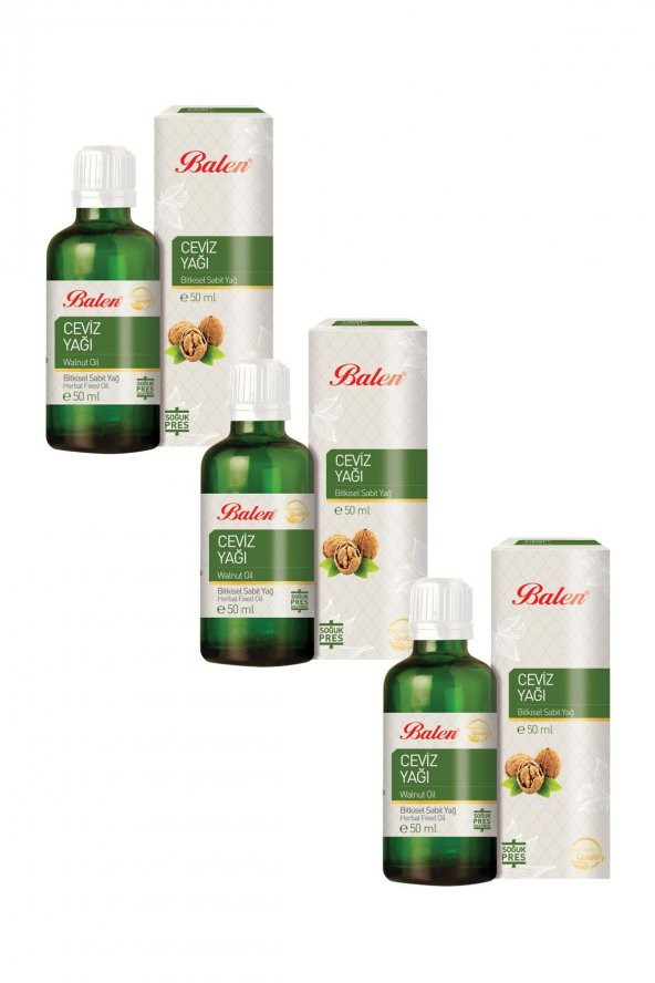 Balen Ceviz Yağı Soğuk Pres 50 ml 3 Adet ürün görseli 1