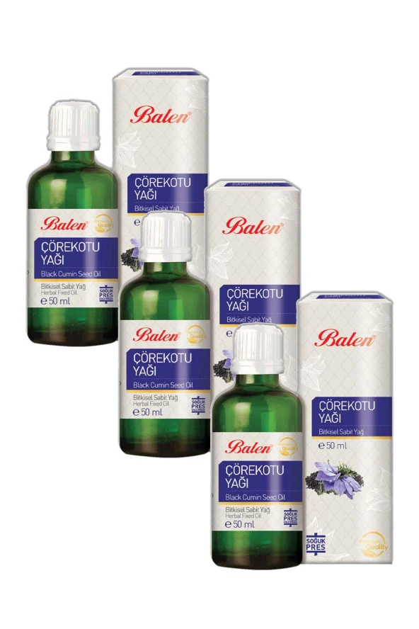 Balen Çörekotu Yağı Soğuk Pres 50 ml 3 Adet ürün görseli 1