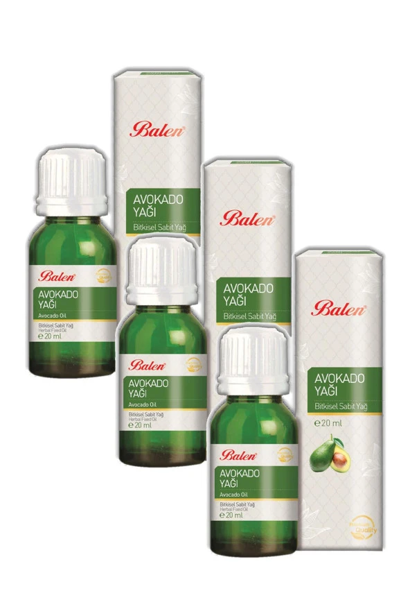 Balen Avokado Yağı Soğuk Pres 20 ml 3 Adet ürün görseli 1
