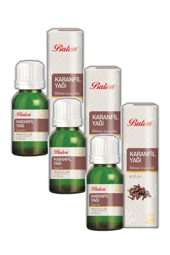Balen Karanfil Yağı Distilasyon 20 ml 3 Adet ürün görseli 1