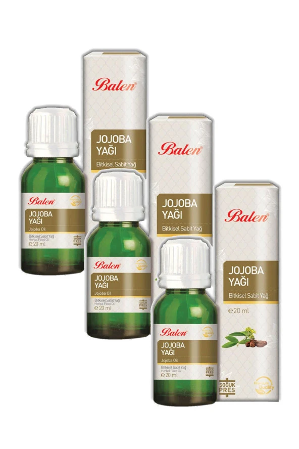 Balen Jojoba Yağı Soğuk Pres 20 ml 3 Adet ürün görseli 1