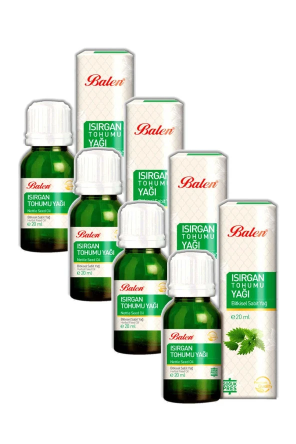 Balen Isırgan Tohumu Yağı Soğuk Pres 20 ml 4 Adet ürün görseli 1