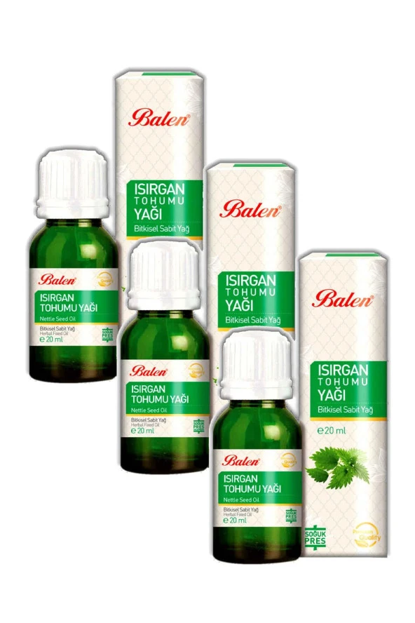 Balen Isırgan Tohumu Yağı Soğuk Pres 20 ml 3 Adet ürün görseli 1