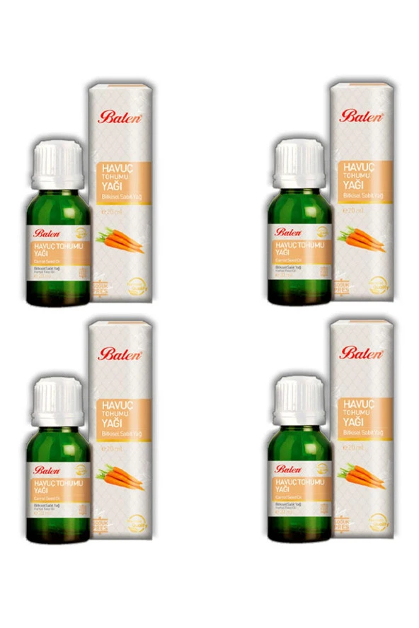 Balen Havuç Tohumu Yağı (Soğuk Pres) 20 ml 4 Adet ürün görseli 1