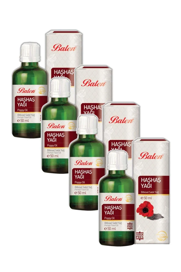 Balen Haşhaş Yağı Soğuk Pres 50 ml 4 Adet ürün görseli 1
